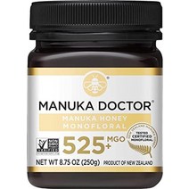 Manuka Doctor 마누카 닥터 뉴질랜드 MGO 725+ 마누카 꿀 250g, mgo525, 8.75온스(1팩)