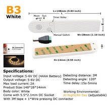 iot스위치 모션 센서 조명 스위치 12V PIR 24V 5V 움직임 감지기 타이머 적외선 자동 ON OFF 라이트 야외, 04 B3 White