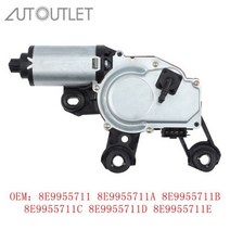 AUTOUTLET 4 핀 12V 후면 윈드 스크린 와이퍼 모터 아우디 A3 8P A4 A6 Q5 Q7 8E9955711A 8E9955711E 철 + 플라스틱 자동차, AT244