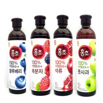 청정원 자연발효 홍초 900ml 석류 복분자 풋사과 베리 홍초 석류 복분자 사과식초 음용식초