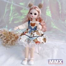 30cm 2D 애니메이션 인형 1/6 Bjd 만화 얼굴 옷 2 차 요소 인형 여아용 두 번째 공주 파란 눈, dolls and clothes, MMX