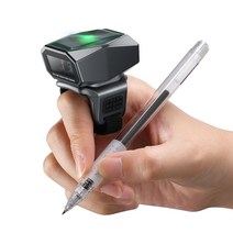 무선 바코드스캐너 유선 바코드스캔 Eyoyo-2D QR 링 바코드 스캐너 웨어러블 핑거 3 인 1 USB 및 2.4G 블루투스 스캐너, Grey
