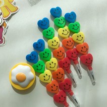 찌아샵 (2차 등록) 무지개 하트 줄줄이 연필 학용품 인싸 사무용품 필기류 덕후 펜시 레트로 나눔연필 답례품, 상세정보참조