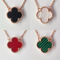 써지컬스틸 여성 네잎클로버 명품목걸이