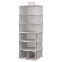 이케아 블레드라레 7단걸이식수납용품 그레이패턴 30x30x90cm 폴리에스테르100%, 1개