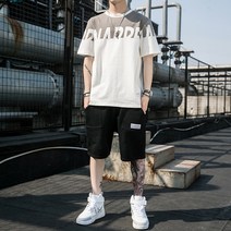 스포츠 남성 캐주얼 t남자티 여름 세트 2022 뉴타입 단소, T04-2XL, C01-11트-화이트색