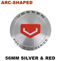 VOSSEN-휠 센터 스티커 45MM 65MM 스포츠 림 캡 엠블럼 로고 휠 커버 허브 배지 4 개, 11 56 SILVER RED
