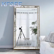 경대 미용실 미니 대형 입식 전신 거울 로맨틱 허니 플로어 미러, 1.1