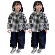 상상 아동복 봄신상 여아남아공용 깅엄체크 남방셔츠 (one color)