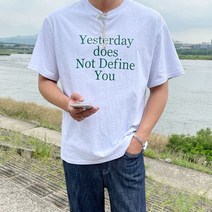 [게리오] [EZ.64] 썸머픽 레터링 예스터데이 코튼 반팔 티셔츠