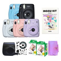 인스탁스 미니11 폴라로이드+전용가방+필름40장+커스텀스티커+홀로그램1단앨범, 1개, 차콜그레이