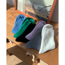 베이직 쫀쫀 컬러 골지양말 6color
