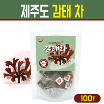 제주 감태차 티백 제주도 감태 가루 국내산 바다 해조류 100% 폴리페놀 알긴산 요오드 칼륨 성분 식품 건강 차 대용량, 제주산 감태차 티백 100T, 1개