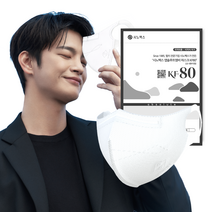 시노펙스 앱솔루트MB 데일리핏 KF80 새부리형 컬러 마스크 보건용 황사 미세먼지 귀편한, KF80화이트, 중형(M) 20매