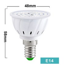 식물 수경 재배기 성장 led 전체 스펙트럼 전구 온실 램프 빛 실내, e14, 4w 60 led