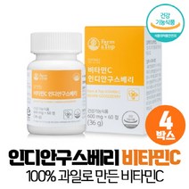 인디안구스베리 암라 비타민C 정, 60정, 4개, 600mg
