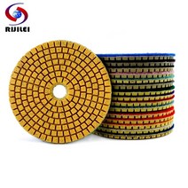 rijilei 1pcs 3quot4quot 습식건식 다이아몬드 연마 화강암 대리석 석재 콘크리트 바닥 연마 zj10 용 유연한 연삭 디스크, 1개, 30, 3인치