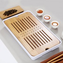 밀른 직사각 다기차판(33x19cm)/ 퇴수 대나무차판, 상세 참조
