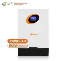 전기차충전기 Jsdsolar벽걸이 형 48V 100Ah LiFePO4 배터리 512V 512Kwh 6000 사이클 캔RS232 리튬 이온 가정용 에너지 저장용, BG48100