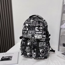 새로운 고용량 낙서 조수 쿨 캐주얼 배낭