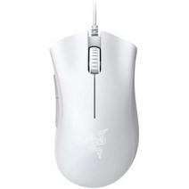 일본직발송 3. RAZER DEATHADDER ESSENTIAL - MERCURY WHITE 게이밍 마우스 유선 5 버튼 6400 DPI 옵티컬, One Size, Mecury White