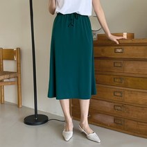 레이디플러스 1017-미닝 7부 아이스 플레어 스커트