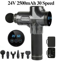 목 어깨 지압 운동 맛사지 가열 이완 치료전기 고주파 백 총 깊은 조직 근육 총 진동기, 탄소 섬유, 영국