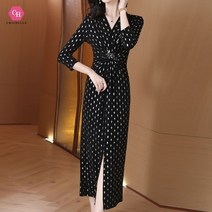 시크힐즈 펄다이아 화려한 꼬임핏 슬림 롱 원피스 00464