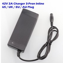 호버보드 42v 2a 전기 스쿠터 충전기 리튬 배터리 팩 36v 2a 전기 자전거 hoverboard 균형 휠체어 배터리 충전기 33, 42v 2a ft, 영국
