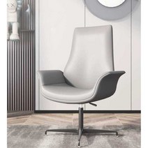 CEO의자 럭셔리 소가죽 임원 등받이 중역실 사무 체어, 화이트 - 고정발