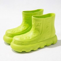 레인부츠 반부츠 패션 장화 Warrior- Eva 방수 여성용 굽 신발 인쇄 비오는 시즌 필수 부츠