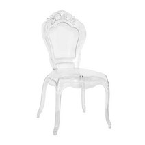 카르텔 프린세스 고스트 체어 투명 크리스탈 의자, 팔걸이 포함 투명 스모크 그레이