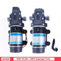 수중모터 소방펌프 가압펌프 농업용양수기 지하수모터 미니양수기 양수기대여 심정펌프 dc 12v 120w 전기 다이어프램 펌프 블랙 미니 정원, 12v 자동 스위치