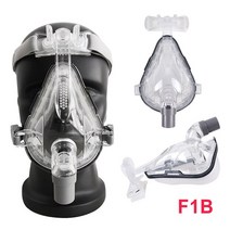 BMC CPAP 풀 페이스/비강 마스크 조절 가능한 헤드 기어 3 쿠션 의료용 공기 호흡 기계 수면 무호흡 코골이 방지, 02 F1B_03 L