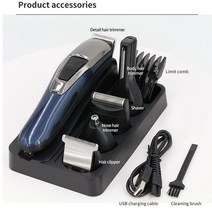 전기면도기 All in One Electric Shaver for Men Grooming Facial Body Hair Trimmer Bbeard Wshable Shaving Ma, [01] Shaver Set, 01 Shaver Set