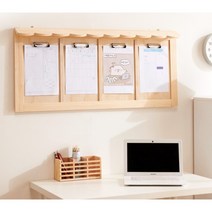 중고등학생 공부방 일정계획 A4 4칸 원목 게시판 / 관공서 우드 카페 가정용 벽, 04.심플4칸(글자없음)