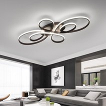 스마트 홈 알렉스 화이트커피 마감 현대 led 샹들리에 거실 침실 연구실 dimmable 천장 샹들리에 고정 장치