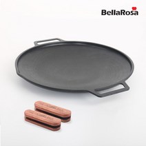 벨라로사 [벨라로사] 국내산 IH 인덕션 캠핑 그리들팬 30cm 고기불판+우드손잡이(CN9172), 단일옵션