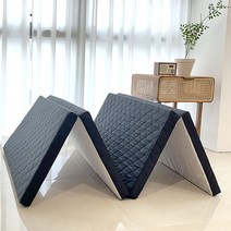 4단매트 누빔 접이식매트리스 바닥매트 토퍼 수면 거실용 3단, 4단누빔밀리터리(중)