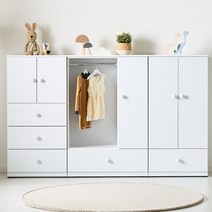 몬스빌리지 COMO 꼬모 스위트 도어형 베이비 수납 서랍장 아기 옷장 베이비장 3색상, 600 베이비 수납장 (도어형) 화이트워시