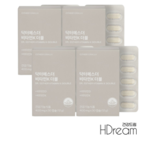 여에스더 비타민K 더블 뼈 건강 비타민D 뼈 영양제 HD 닥터 에스더 비타민, 닥터에스더 비타민K 400mg 30캡슐 4박스