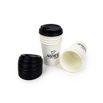 달숲봉봉 10온스 종이컵 뚜껑 10세트 10OZ 테이크아웃컵
