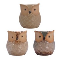 허브인] 소이캔들 만들기 젤 캔들재료 DIY, 세라믹용기 부엉이베이지