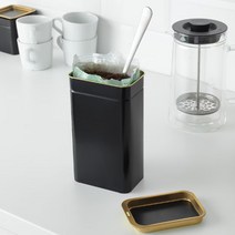 이케아 BLOMNING 블롬닝 사각 틴 케이스 11x7x20cm 커피 차 티백 보관함, 단품