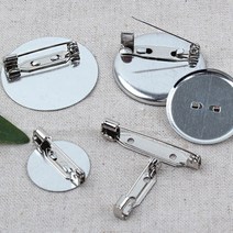 브로치핀 브로치 핀대 원형 일자핀 옷핀 14~35mm, 국산브로치 평판35mm(1개)