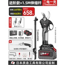 일본 충전식 장대 전지가위 고급 과수원 원예 무선 전동 전정가위, 고급  + 1.5M 799800mAh 배터리2