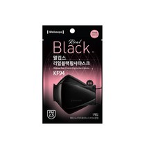 웰킵스 황사마스크 중형 KF94, 1개입, 10개, 리얼블랙