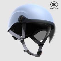 자전거 헬멧 계란형 오토바이헬멧 경량 머리작은, 블루  (썬텐  짧은 커버)