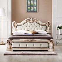 이노센트 부르주아 가죽침대 Q+텐셀매트리스 i100544, 브라운