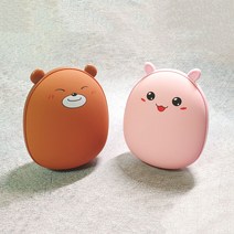 손난로 겸 보조배터리 귀여운 곰돌이 토끼 애니멀 충전식 충전용 손난로 핫팩, 토끼 (핑크)